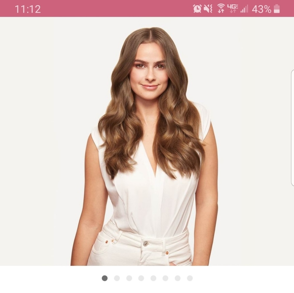 16" Luxy clip in hair extentions chesnut brown